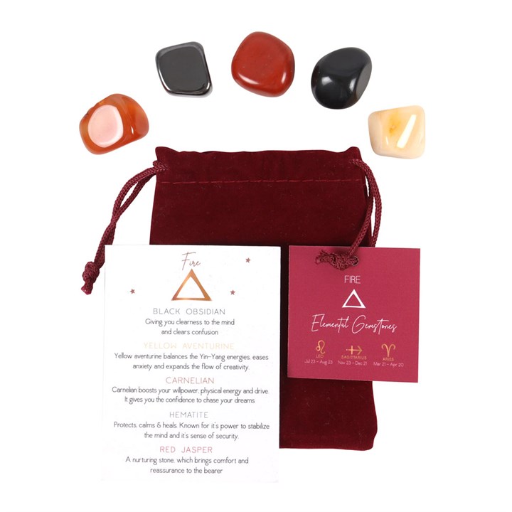 Fire Element Tumble Gemstone Set Conscious Cosmos Academy