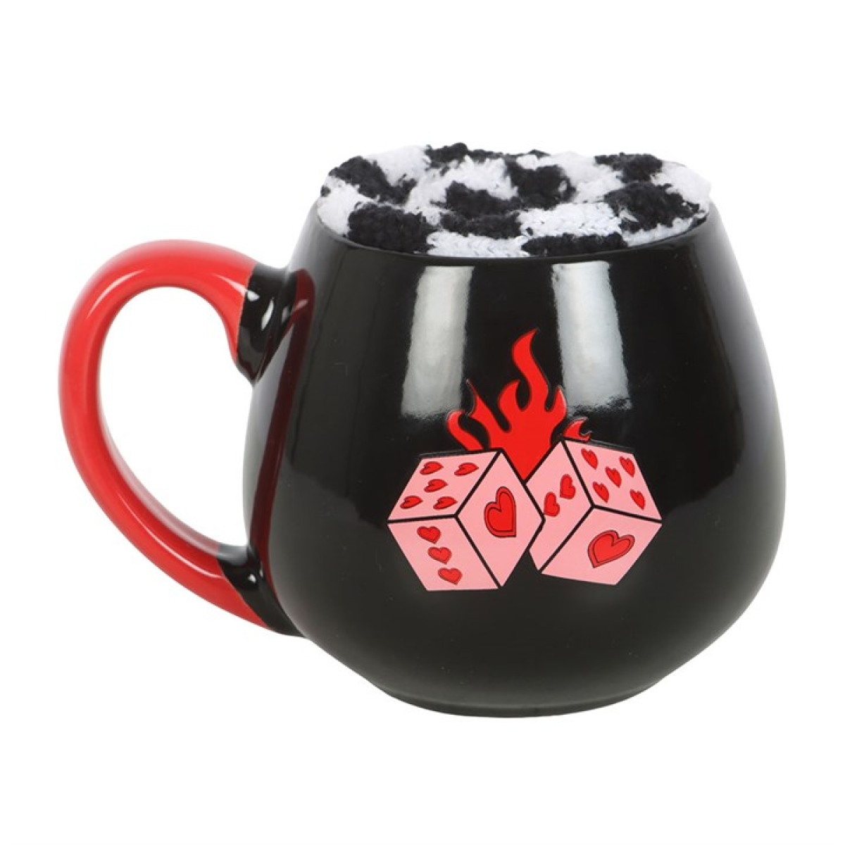 Black Dice Mug and Socks Set - Image 2