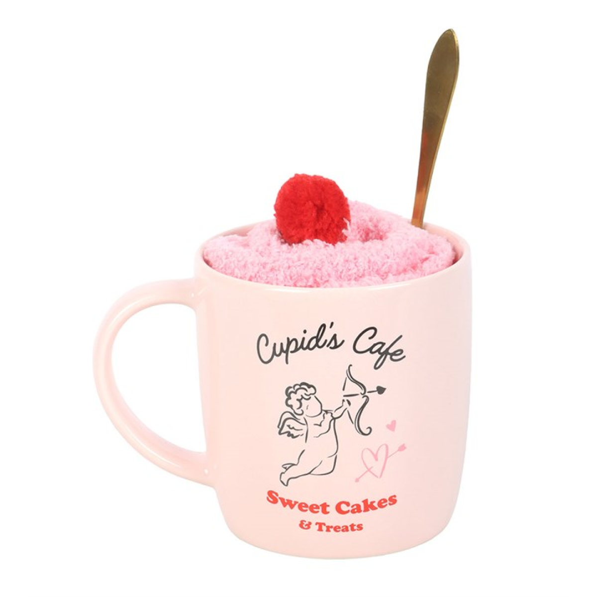 Cupid's Café Mug, Spoon and Socks Set - Image 2