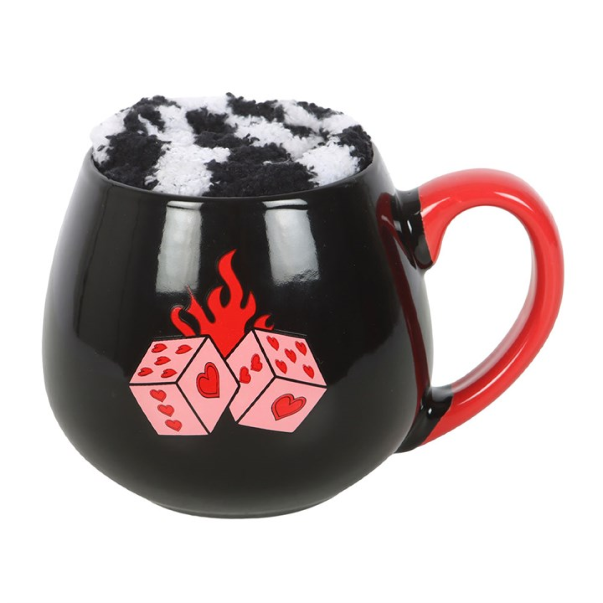 Black Dice Mug and Socks Set - Image 3