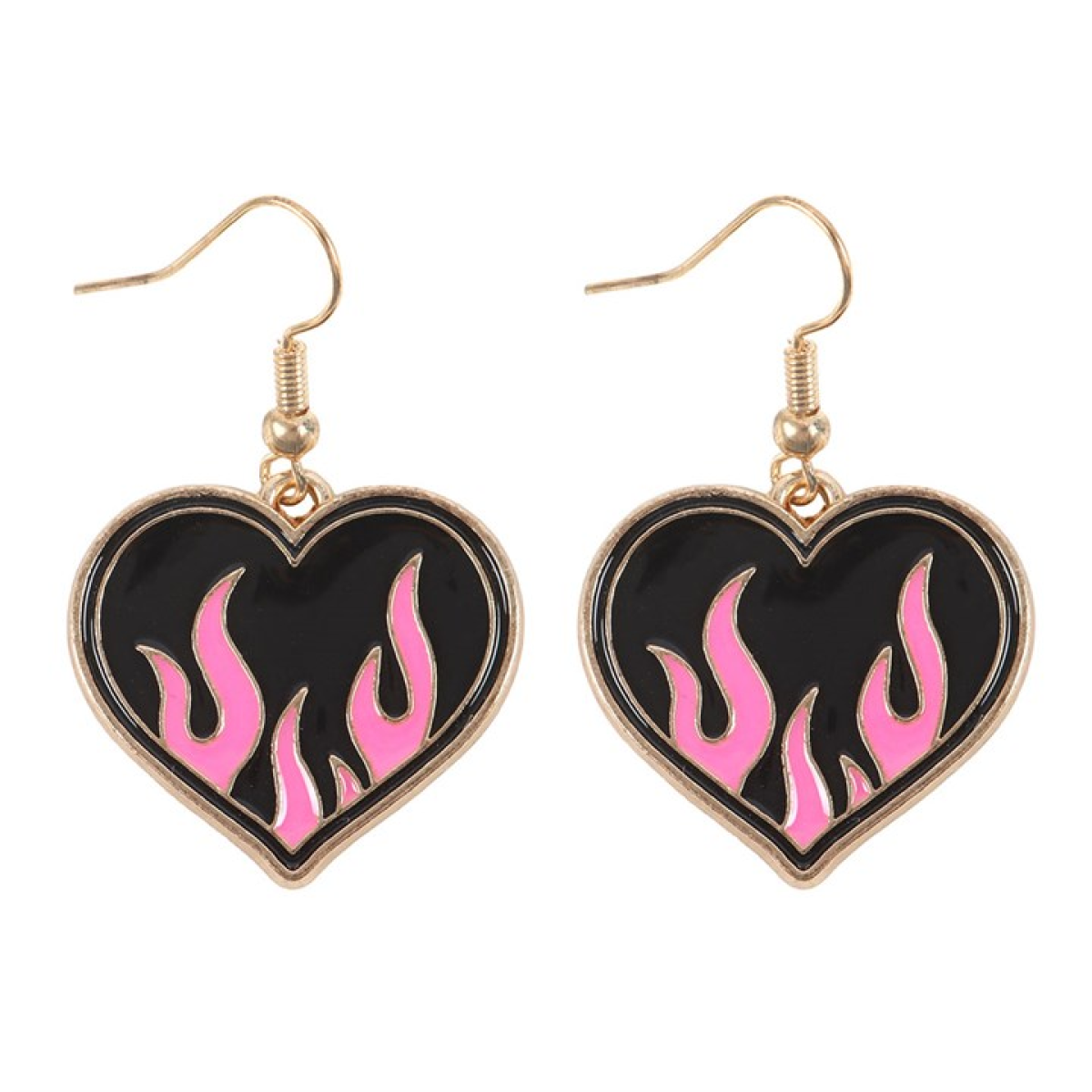 Burning Heart Earrings - Image 3