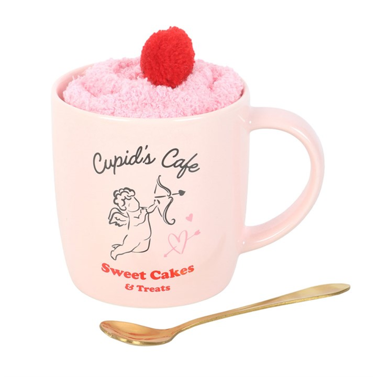 Cupid's Café Mug, Spoon and Socks Set - Image 3