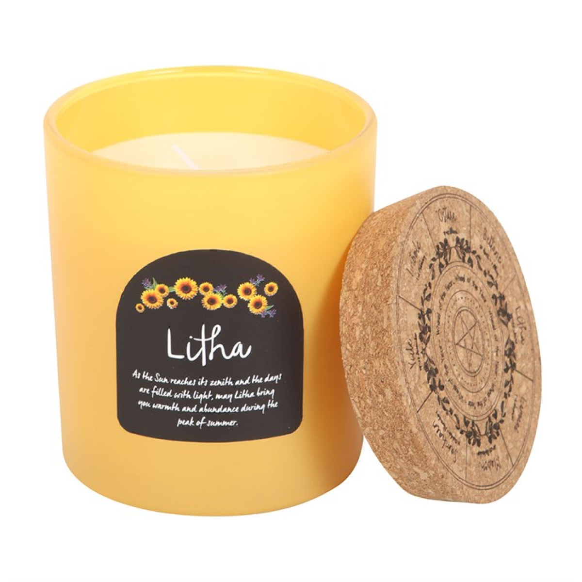 Litha Wildflower Wheel of the Year Candle - Image 3