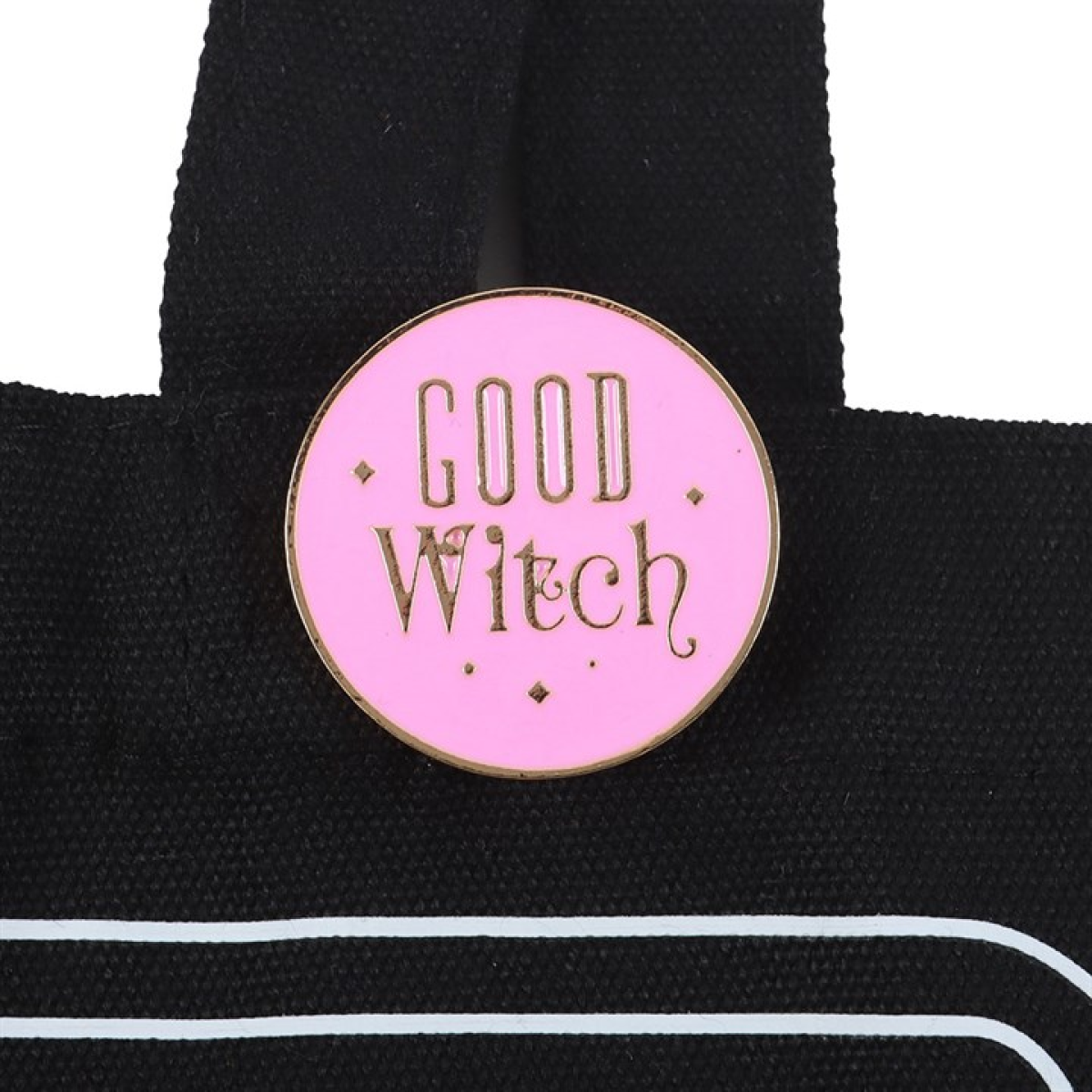 Good Witch Social Club Polycotton Tote Bag with Pin Badge - Image 4