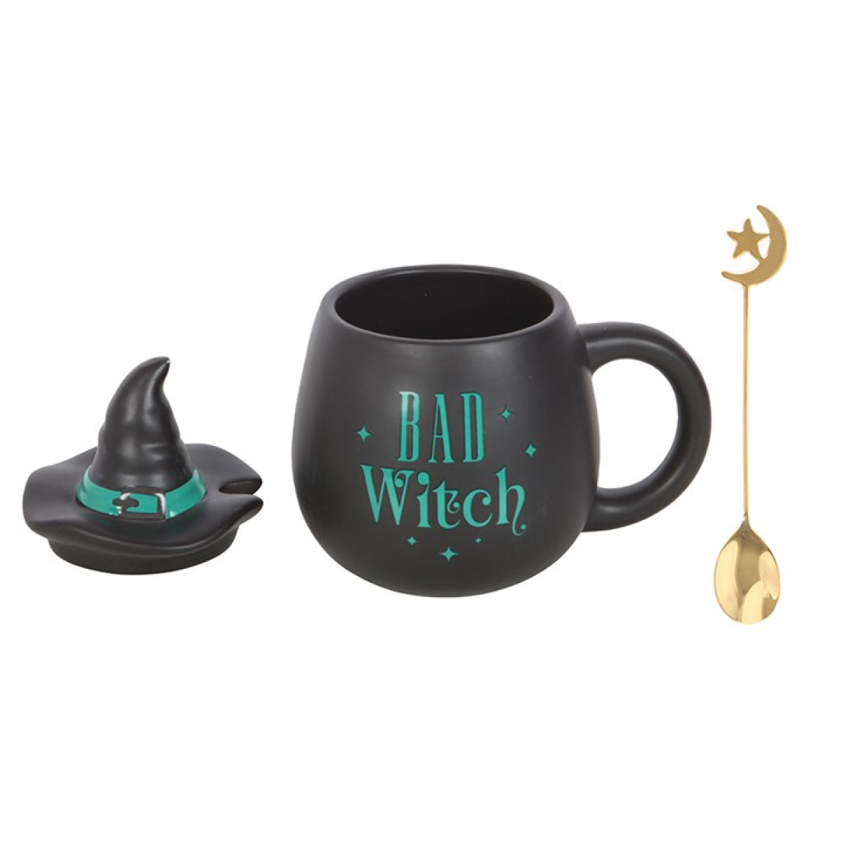 Bad Witch Lidded Mug with Spoon - Image 4