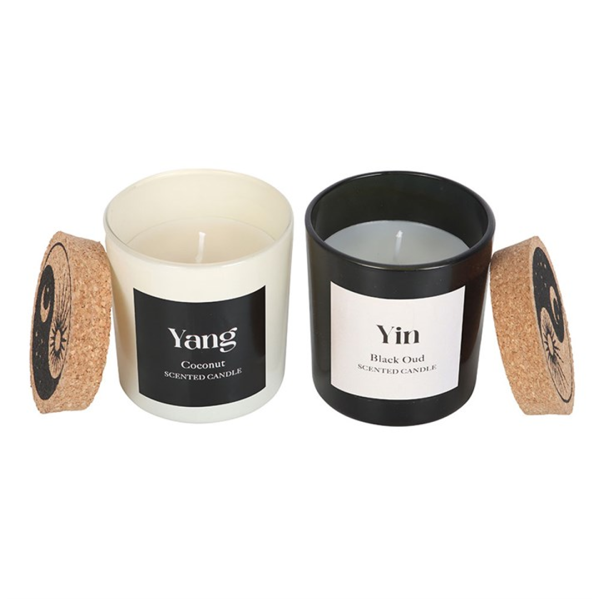 Set of 2 Yin Yang Black Oud and Coconut Candles - Image 4