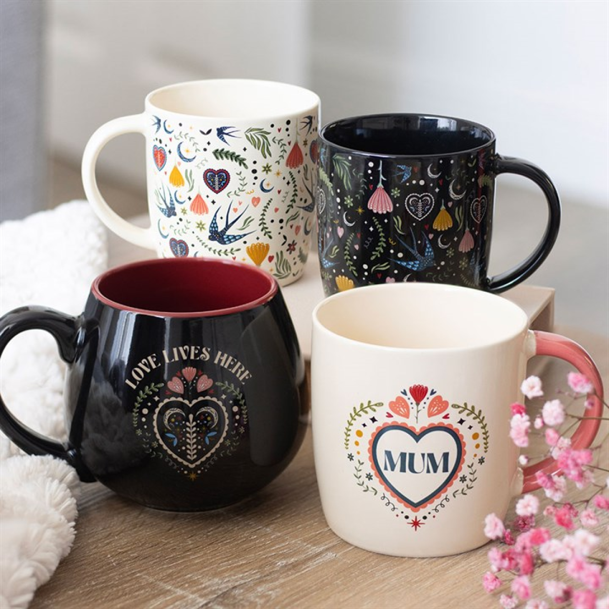 Black Midnight Bloom Print Mug - Image 5