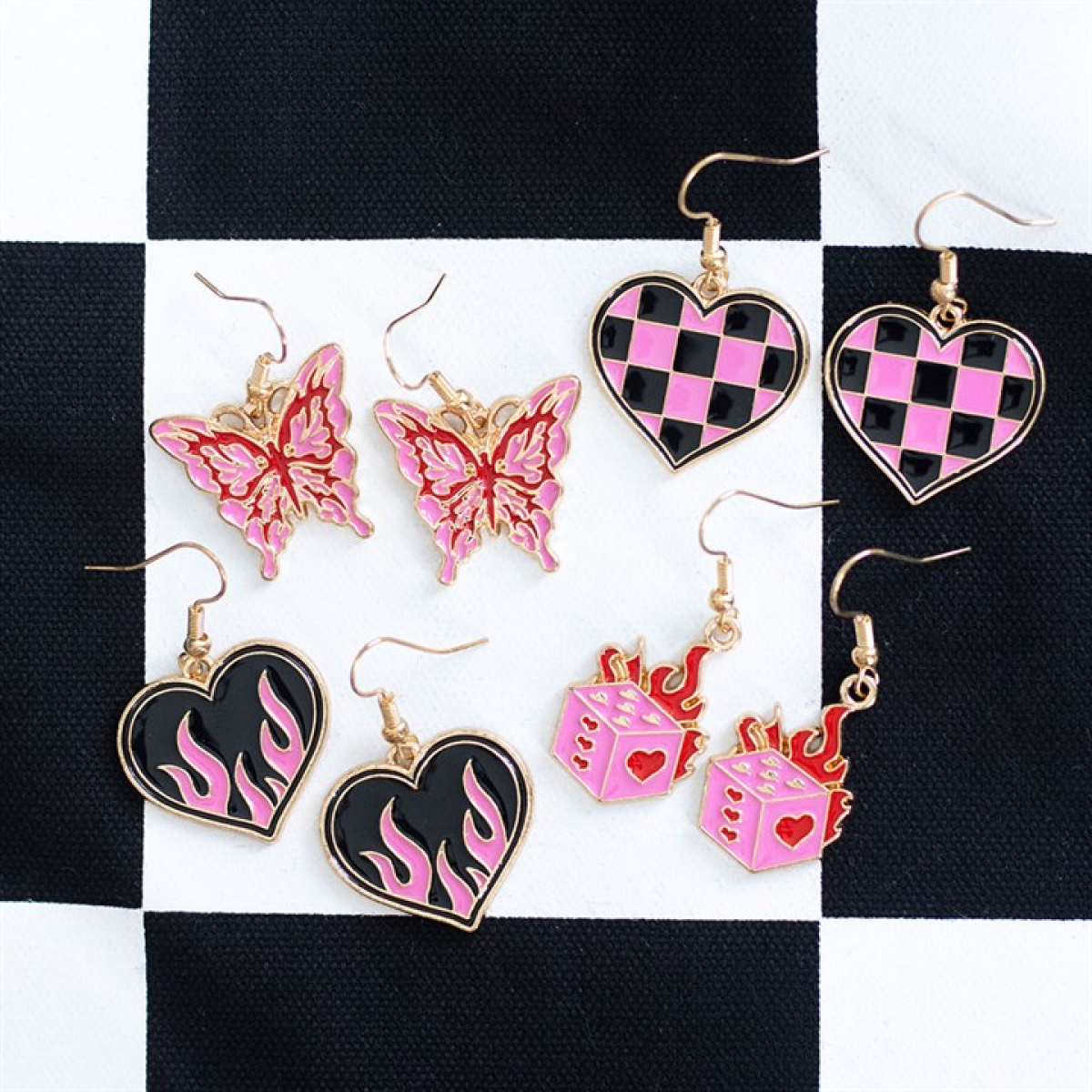 Burning Heart Earrings - Image 5