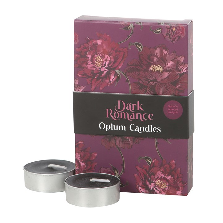 Set of 6 Dark Romance Opium Tealight Candles - Image 2
