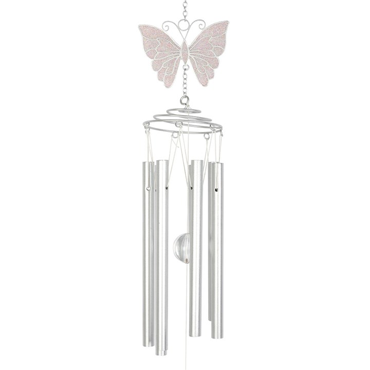 White Butterfly Windchime - Image 3